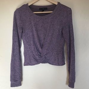Derek Heart Purple Tie-knot Sweater